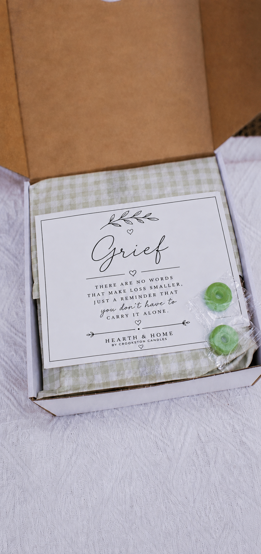Grief & Sympathy Hearth & Home by Crookston Candles Encouragement Box