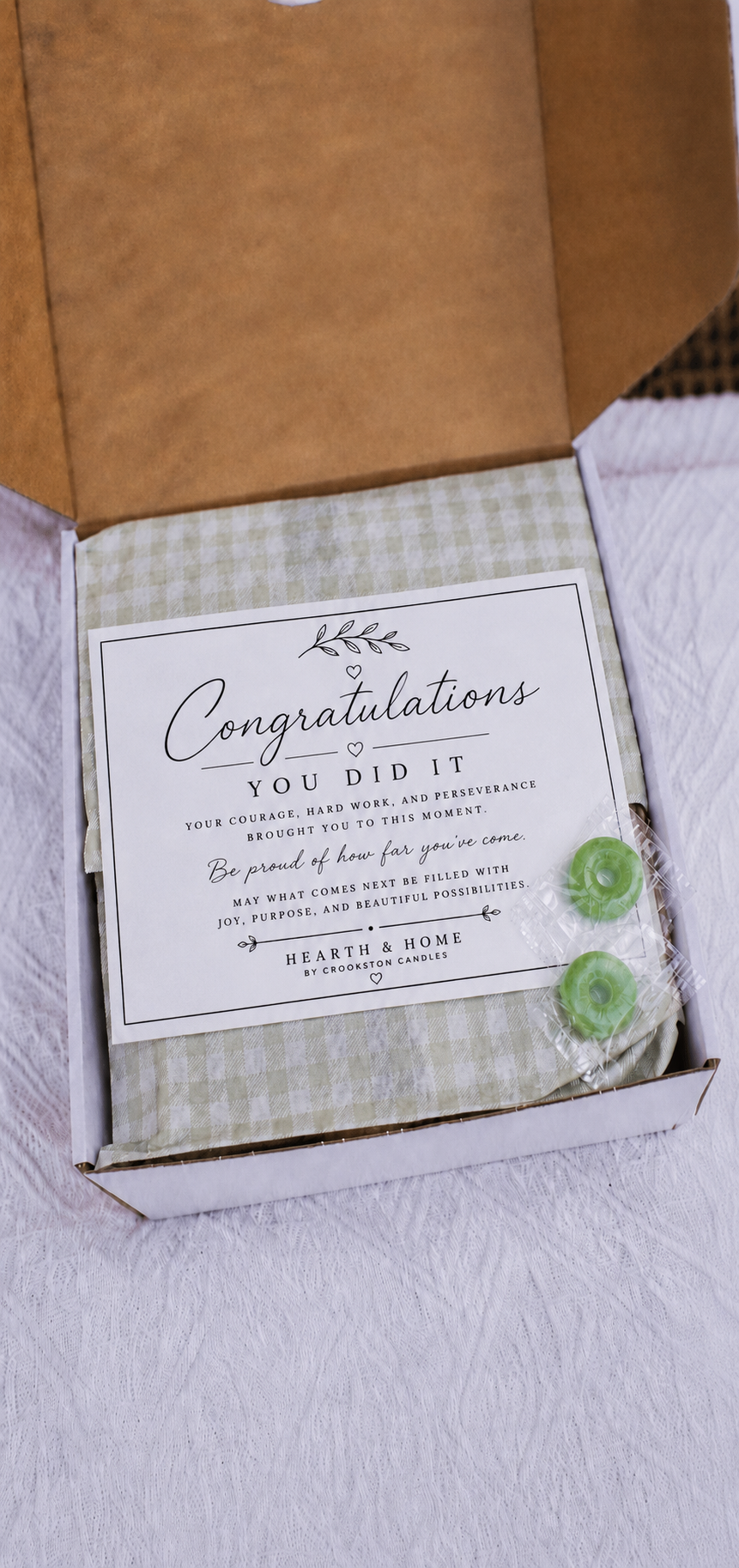 Congratulations Hearth & Home by Crookston Candles Gift Box
