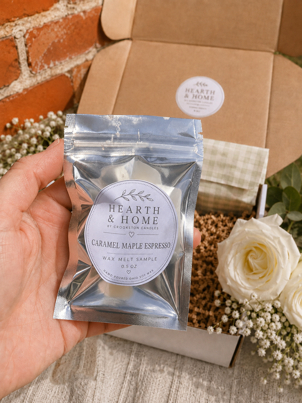Caramel Maple Espresso Hearth & Home by Crookston Candles Fall Collection Sample Scent