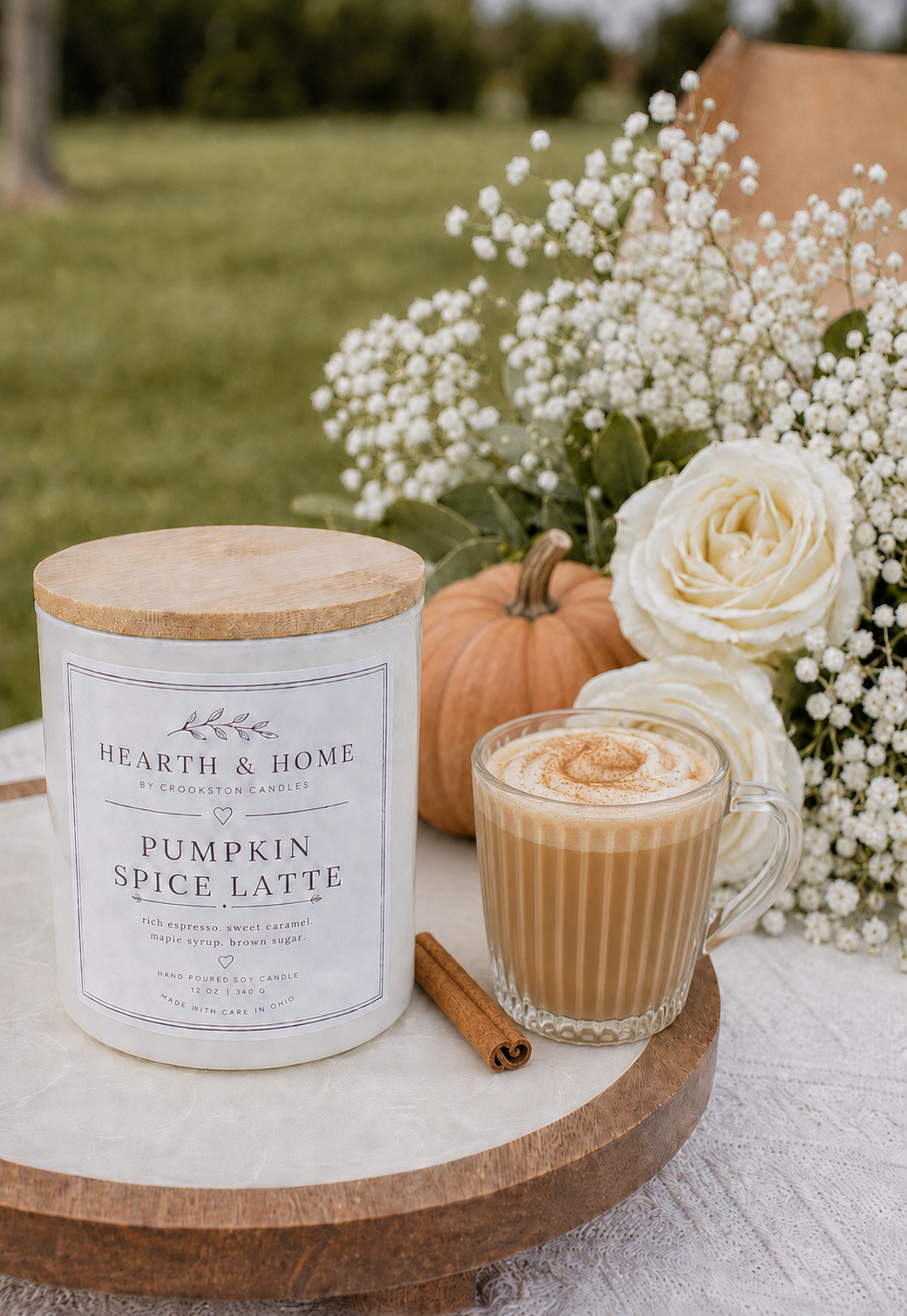 Hearth & Home Pumpkin Spice Latte 8 oz Soy Wax Hand-poured Candle