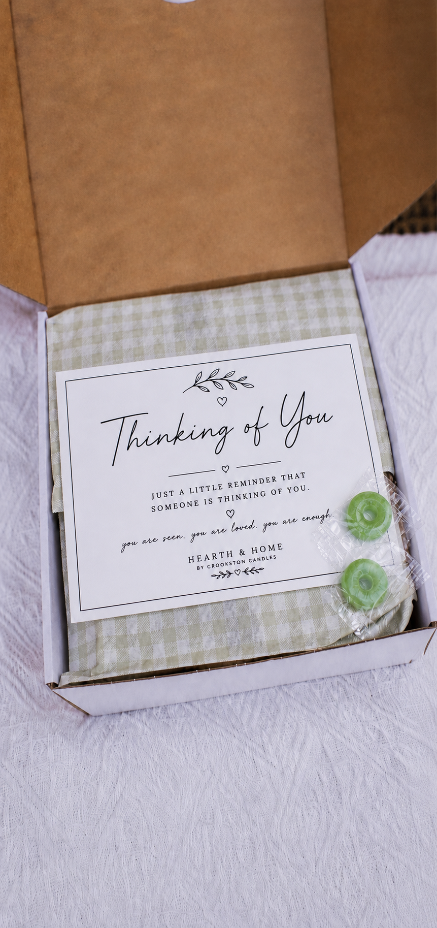 Thinking of You Hearth & Home by Crookston Candles Encouragement Box