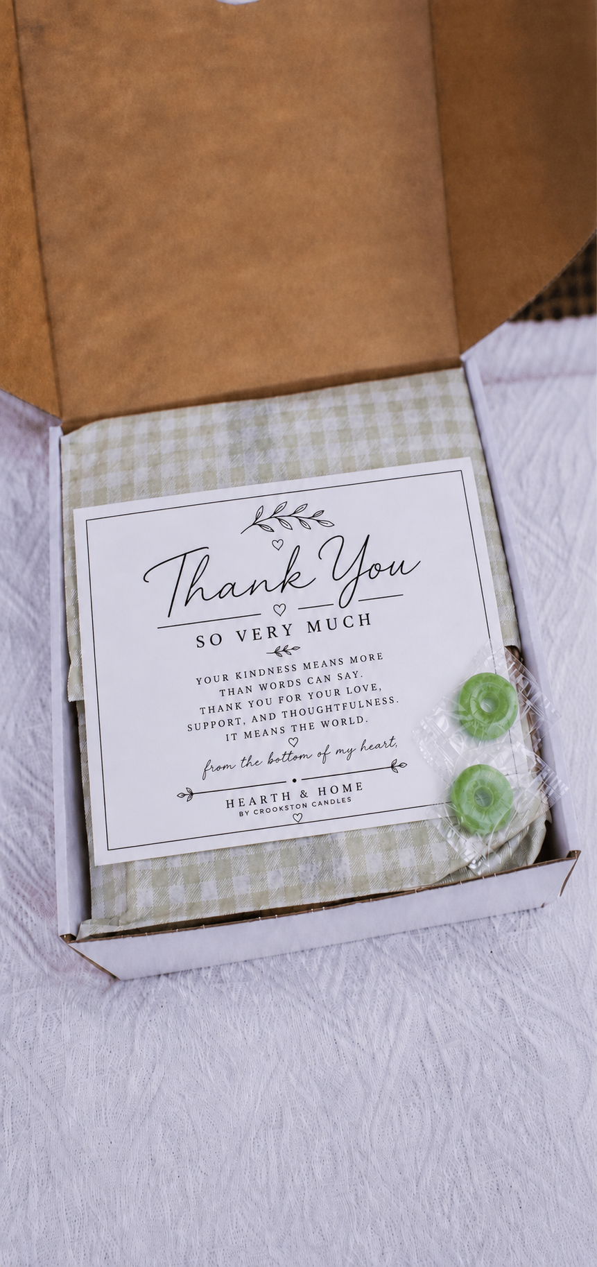 Thank You Hearth & Home by Crookston Candles Gift Box