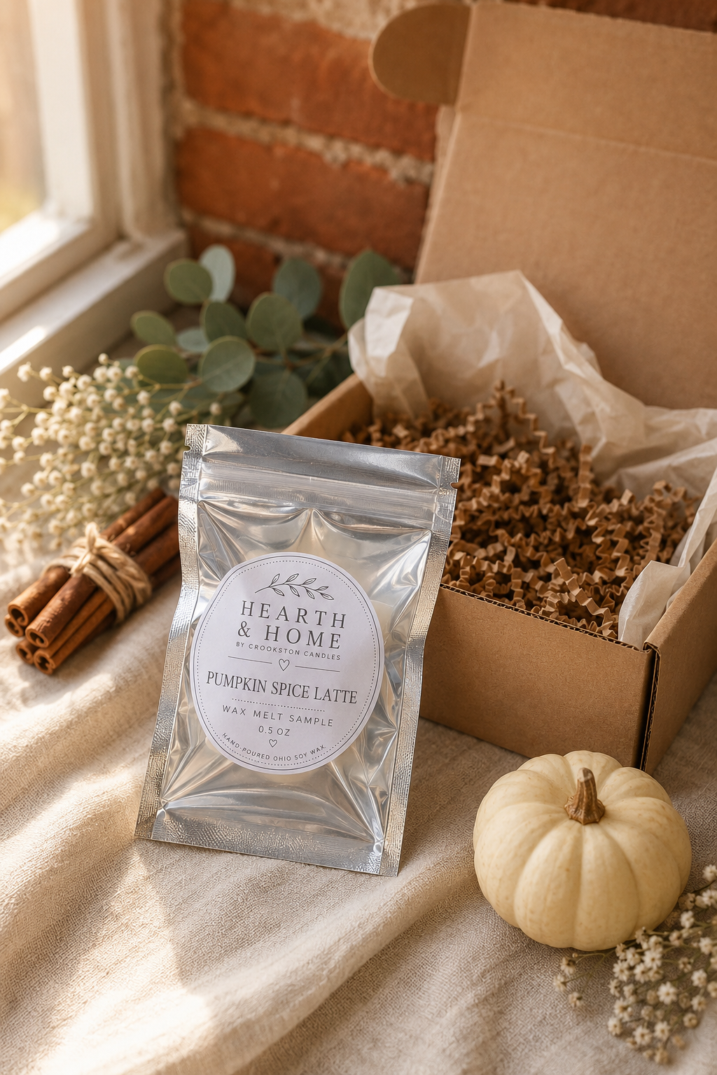 Pumpkin Spice Latte Hearth & Home by Crookston Candles Fall Collection Sample Scent