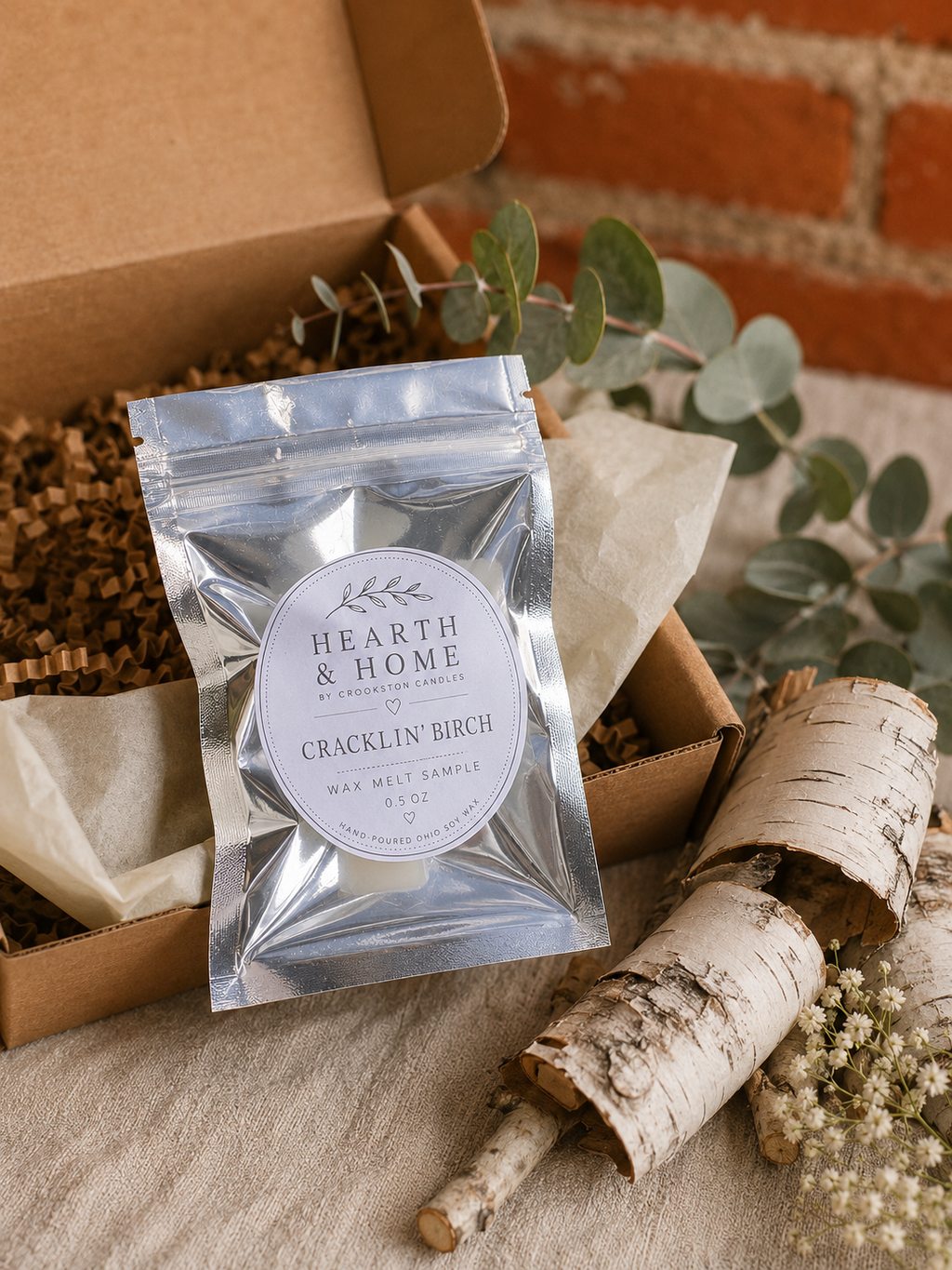 Cracklin Birch Hearth & Home by Crookston Candles Fall Collection Sample Scent