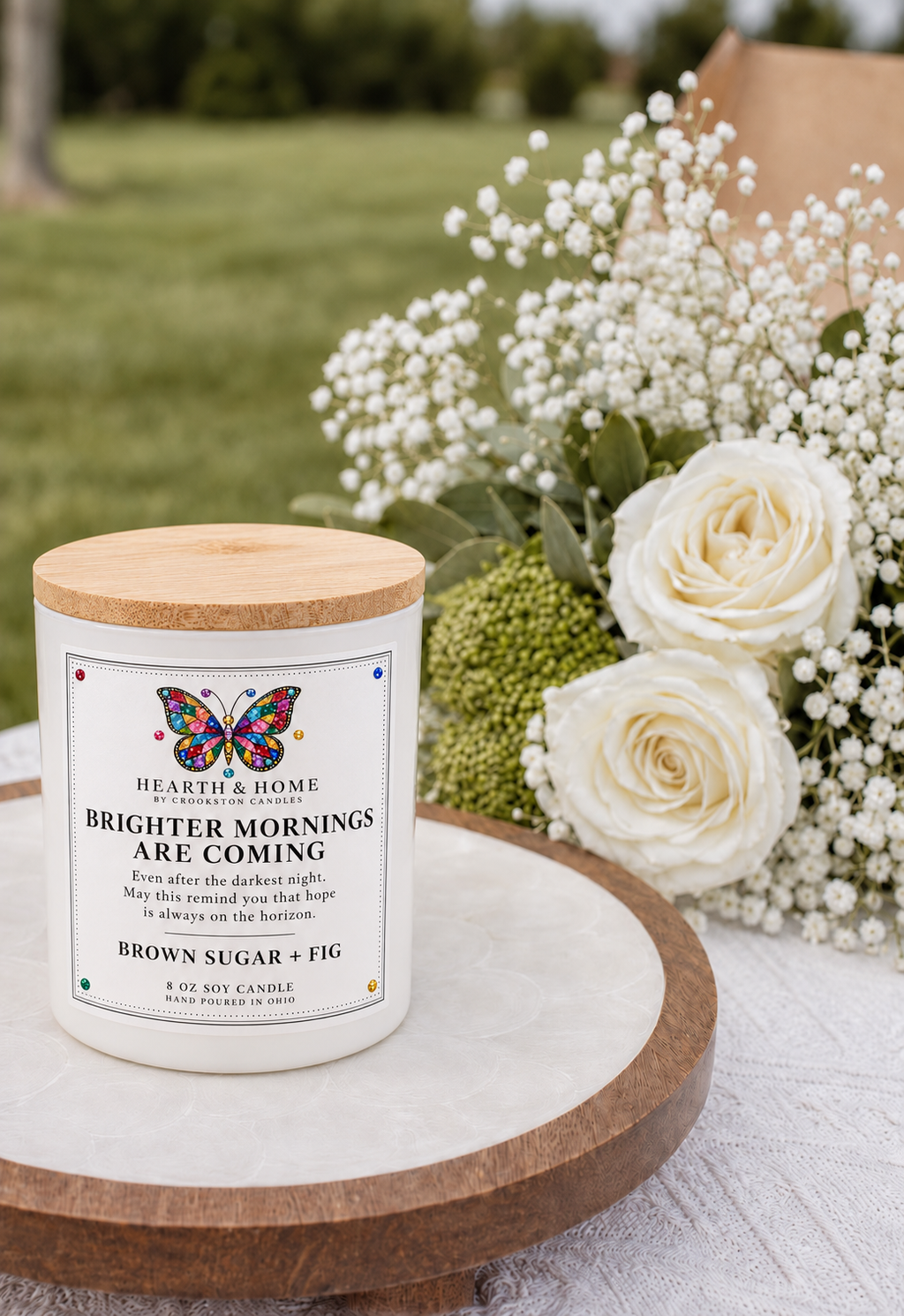Brighter Mornings Are Coming | Dolly Inspired | Brown Sugar & Fig | 8 oz Soy Wax Hand-poured Candle